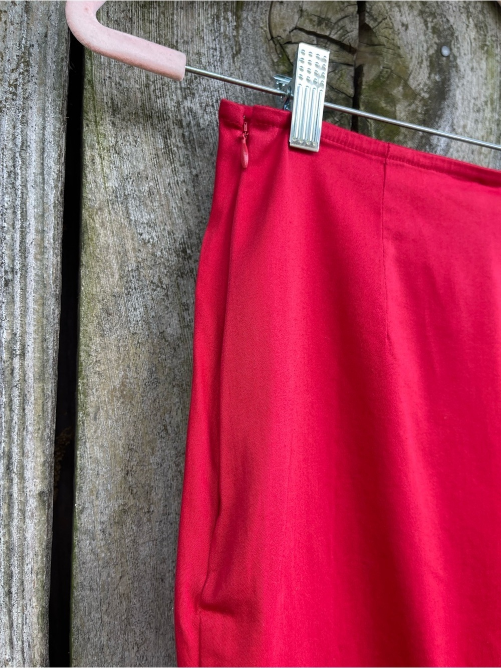 Anthropologie Maeve Red Bow Midi Pencil Skirt Embroidered Side Slit Size XS - Picture 7 of 16
